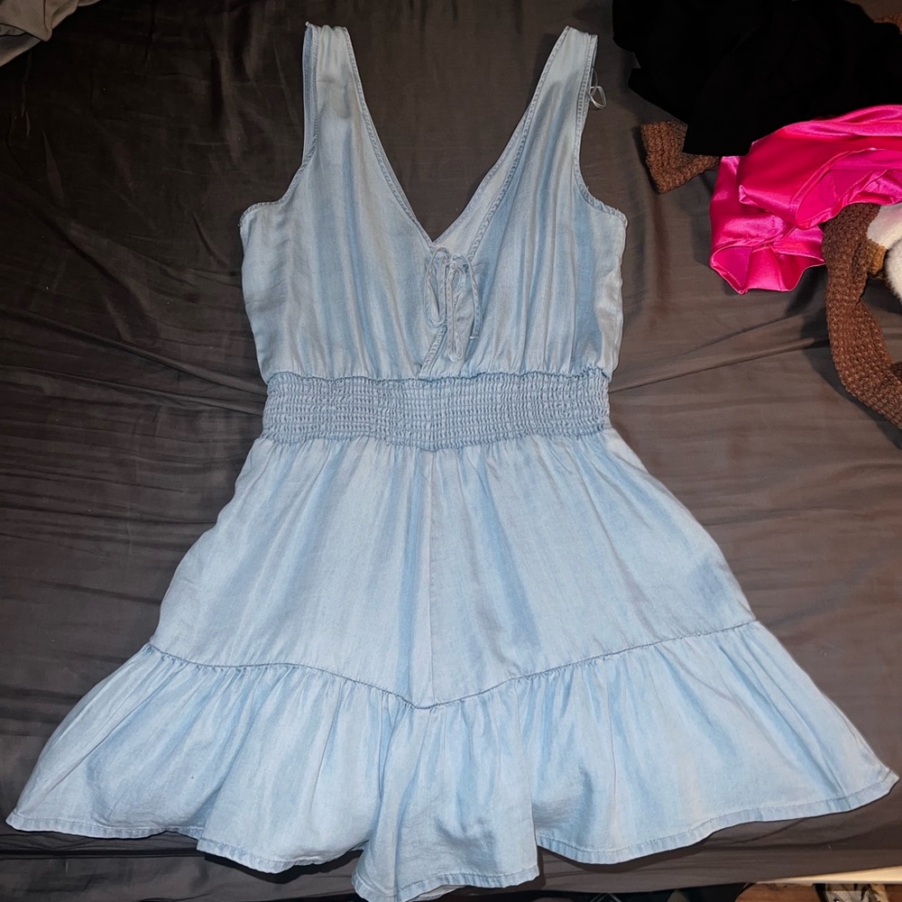 Blue jean romper from a boutique
